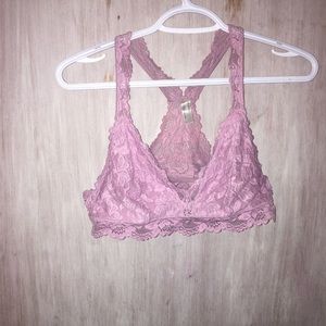 Pink lace bralette